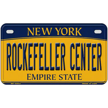Rockefeller Center New York Metal Novelty License Plate 7" x 4" Motorcycle (MP)