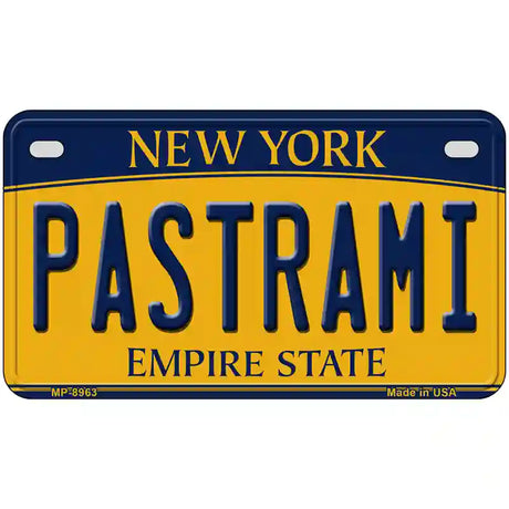 Pastrami New York Metal Novelty License Plate 7" x 4" Motorcycle (MP)
