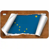 Alaska Flag Scroll Metal Novelty License Plate 7" x 4" (MP)