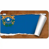 Nevada Flag Scroll Metal Novelty License Plate 7" x 4" (MP)