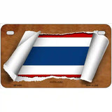 Thailand Flag Scroll Metal Novelty License Plate 7" x 4" (MP)