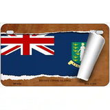 British Virgin Island Flag Scroll Metal Novelty License Plate 7" x 4" (MP)