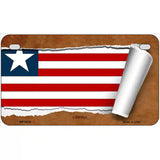 Liberia Flag Scroll Metal Novelty License Plate 7" x 4" (MP)
