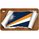 Marshall Islands Flag Scroll Metal Novelty License Plate 7" x 4" (MP)