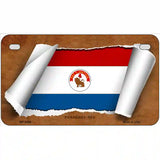 Paraguay-REV Flag Scroll Metal Novelty License Plate 7" x 4" (MP)