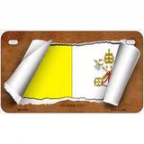 Vatican City Flag Scroll Metal Novelty License Plate 7" x 4" (MP)