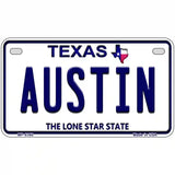 Austin Texas Novelty Metal License Plate 7" x 4" (MP)