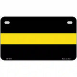 Thin Yellow Line Novelty Metal License Plate 7" x 4" (MP)
