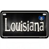 Louisiana Flag Script Metal Novelty License Plate 7" x 4" (MP)