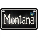 Montana Flag Script Metal Novelty License Plate 7" x 4" (MP)