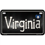 Virginia Flag Script Metal Novelty License Plate 7" x 4" (MP)
