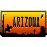 Cowboy Arizona Scenic Novelty Metal License Plate 7" x 4" (MP)