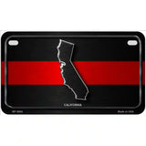 California Thin Red Line Metal Novelty License Plate 7" x 4" (MP)