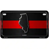 Illinois Thin Red Line Metal Novelty License Plate 7" x 4" (MP)