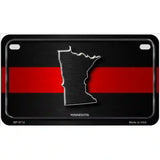 Minnesota Thin Red Line Metal Novelty License Plate 7" x 4" (MP)