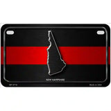 New Hampshire Thin Red Line Metal Novelty License Plate 7" x 4" (MP)