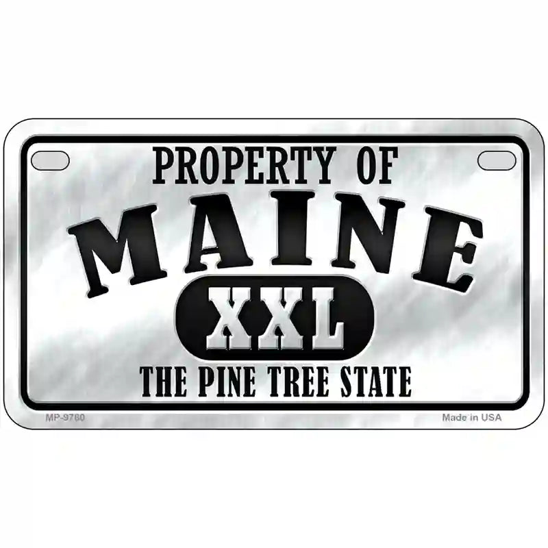 Property Of Maine Novelty Metal License Plate 7" x 4" (MP)
