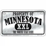 Property Of Minnesota Novelty Metal License Plate 7" x 4" (MP)