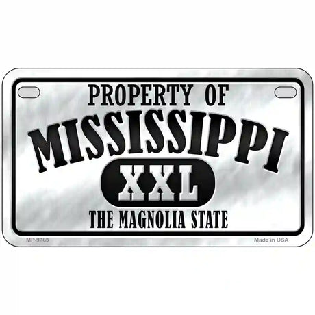 Property Of Mississippi Novelty Metal License Plate 7" x 4" (MP)
