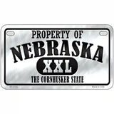 Property Of Nebraska Novelty Metal License Plate 7" x 4" (MP)