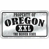 Property Of Oregon Novelty Metal License Plate 7" x 4" (MP)