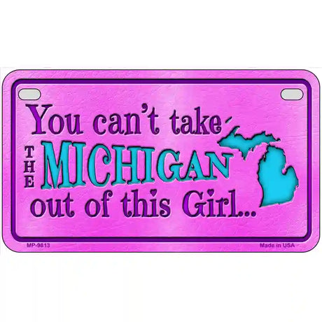 Michigan Girl Novelty Metal License Plate 7" x 4" (MP)