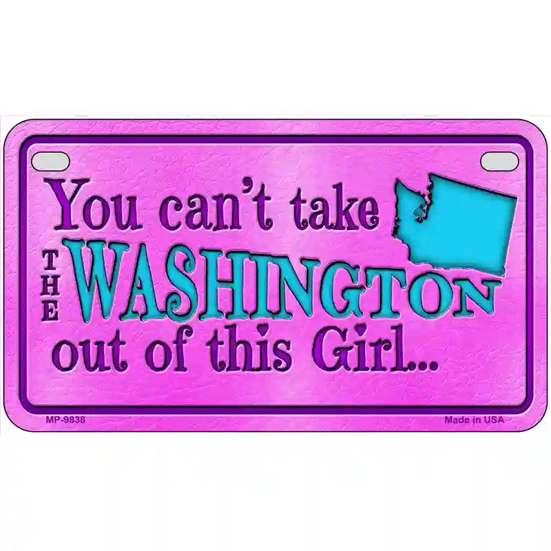 Washington Girl Novelty Metal License Plate 7" x 4" (MP)