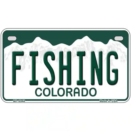 Fishing Colorado Metal Novelty License Plate 7" x 4" Motorcycle (MP)