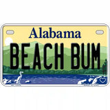 Beach Bum Alabama Metal Novelty License Plate 7" x 4" (MP)