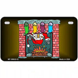 Santa Chimney Metal Novelty License Plate 7" x 4" (MP)