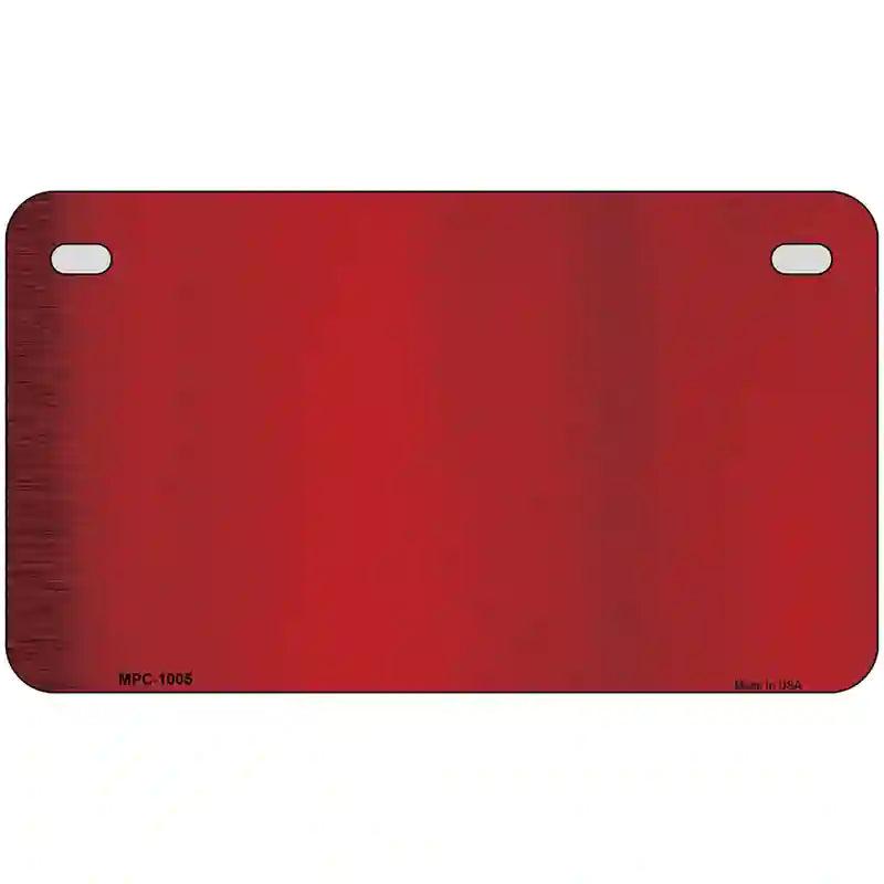 Red Metallic Solid Metal Novelty License Plate 7" x 4" (MP)