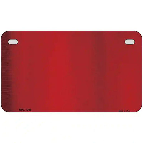 Red Metallic Solid Metal Novelty License Plate 7" x 4" (MP)