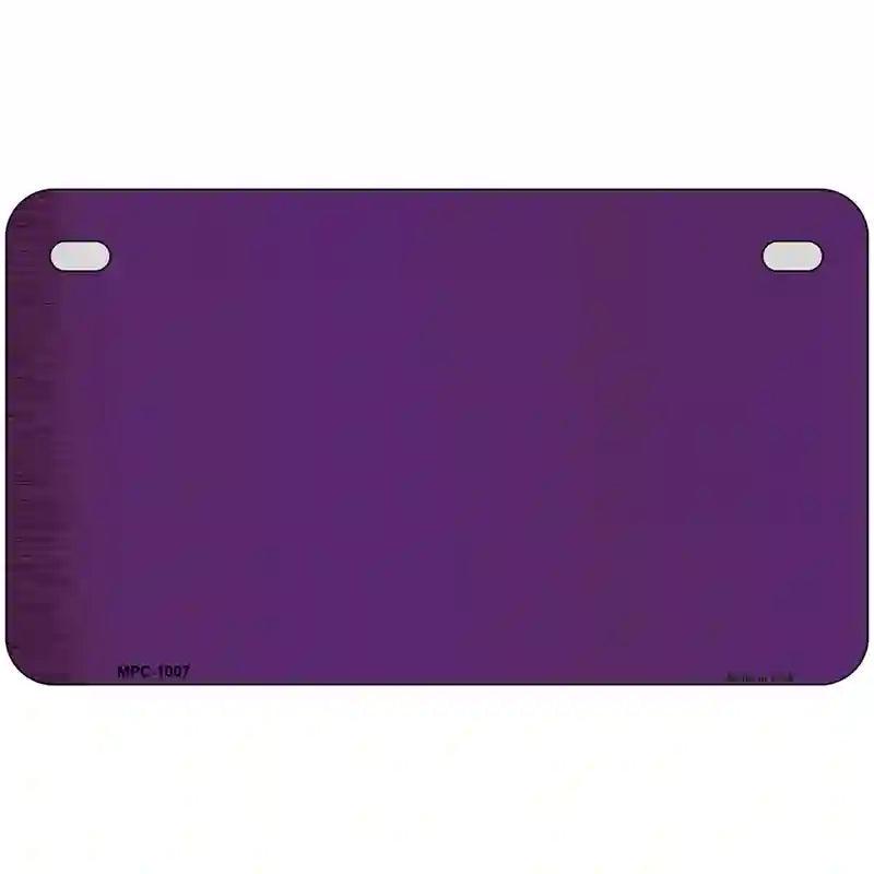 Purple Metallic Solid Metal Novelty License Plate 7" x 4" (MP)