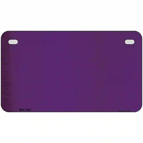 Purple Metallic Solid Metal Novelty License Plate 7" x 4" (MP)