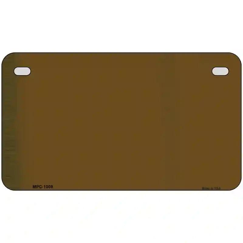 Brown Metallic Solid Metal Novelty License Plate 7" x 4" (MP)