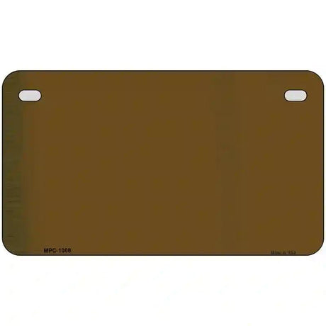 Brown Metallic Solid Metal Novelty License Plate 7" x 4" (MP)