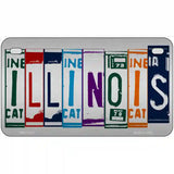 Illinois License Plate Art Metal Novelty License Plate 7" x 4" (MP)