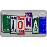 Iowa License Plate Art Metal Novelty License Plate 7" x 4" (MP)