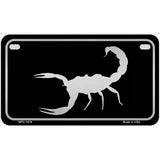 Scorpion Black Brushed Chrome Novelty Metal License Plate 7" x 4" (MP)