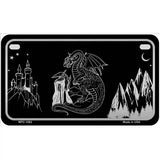 Wizards And Dragons Black Brushed Chrome Novelty Metal License Plate 7" x 4" (MP)
