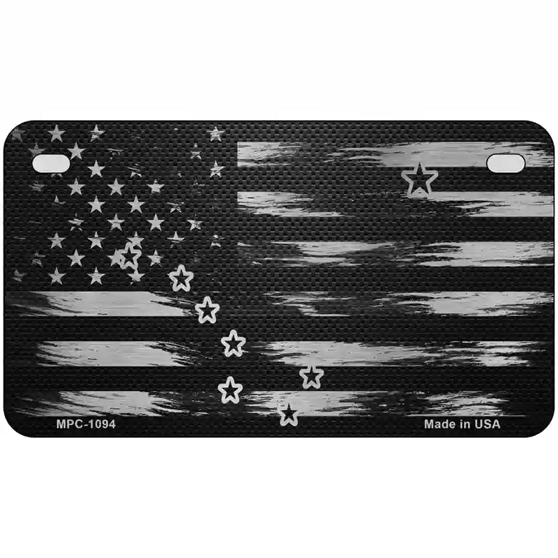 Alaska Carbon Fiber Novelty Metal License Plate 7" x 4" (MP)