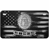 Georgia Carbon Fiber Novelty Metal License Plate 7" x 4" (MP)