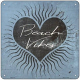 Love Beach Vibes Novelty Metal Square Sign 6" (MSQ)
