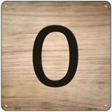 0 Number Tiles Novelty Metal Square Sign 6" (MSQ)