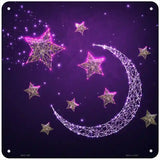 Moon and Stars Novelty Metal Square Sign 6" Sign (MSQ)