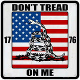 1776 US Flag Gadsden Novelty Metal Square Sign 6" (MSQ)