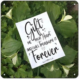 Treasure Your Heart Forever Novelty Metal Square Sign 6" (MSQ)