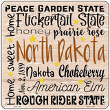 North Dakota Motto Novelty Metal Square Sign 6" (MSQ)