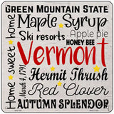 Vermont Motto Novelty Metal Square Sign 6" (MSQ)