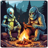 A Believers Campfire Novelty Metal Square Sign SQ-1661